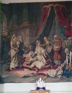 Tapiz de la serie Traje Turco después de los cartones de A.Van Loo, 1722-76 de French School